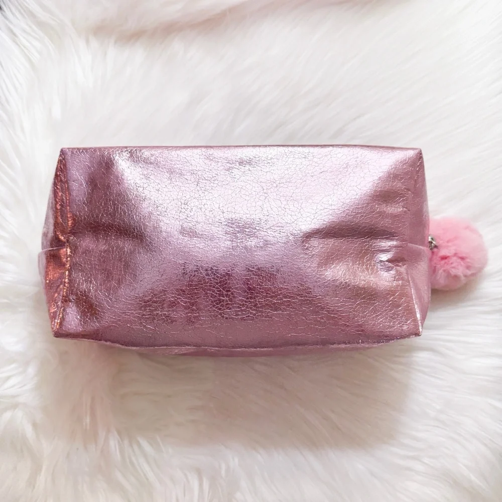 Metallic Pink Makeup Bag NWOT